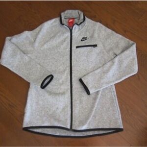 Nike sportswear knitted full zipper Gray kids size M